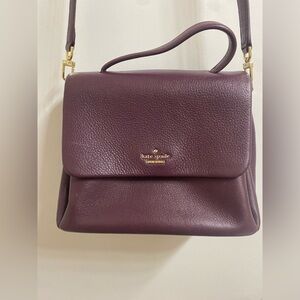Kate Spade EUC Maryana plum leather satchel crossbody